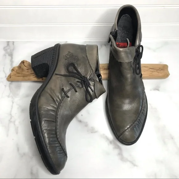 Rieker Gray Ankle Boots - Picture 2 of 9